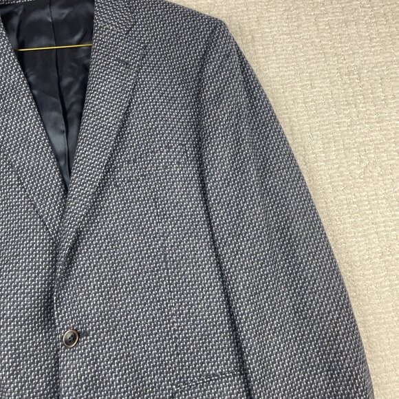 Baumler Mens Size 54 Wool Suit Jacket Tollegno 1900 Italy Blue Wool - Picture 4 of 16